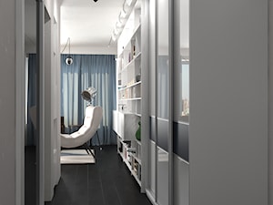 Projekt apartamentu typu studio - Średni biały hol / przedpokój, styl nowoczesny - zdjęcie od Oksana Koniuszewska