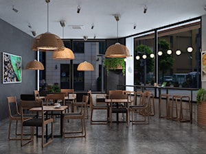 Koncept kawiarni - Wnętrza publiczne, styl nowoczesny - zdjęcie od Oksana Koniuszewska