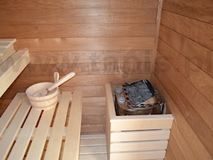 Domek saunowy Aries - wnętrze sauny - zdjęcie od tapis
