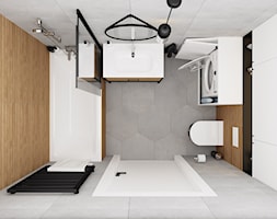 Mała łazienka z zabudowaną pralką - zdjęcie od Boka Design - Homebook