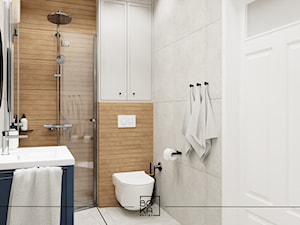 Łazienka z prysznicem i toaletą z Aquapurit - zdjęcie od Boka Design