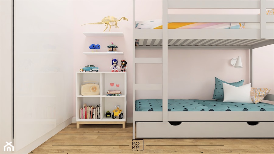 Łóżko piętrowe dla siostry i brata. - zdjęcie od Boka Design