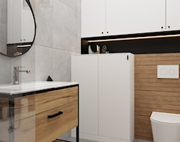 Mała łazienka z wanną i parawanem - zdjęcie od Boka Design - Homebook