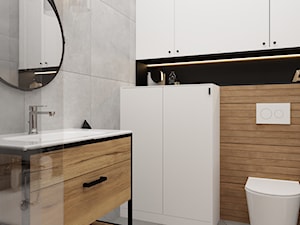 Mała łazienka z wanną i parawanem - zdjęcie od Boka Design