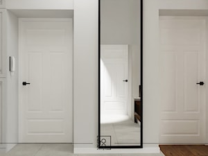 Przedpokój z drzwiami w stylu retro - zdjęcie od Boka Design