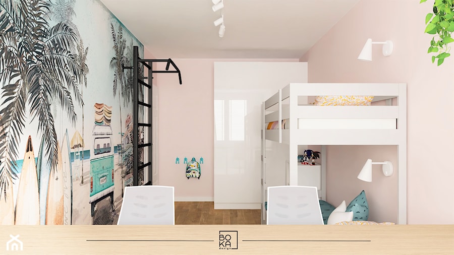 Łóżko piętrowe dla brata i siostry. - zdjęcie od Boka Design