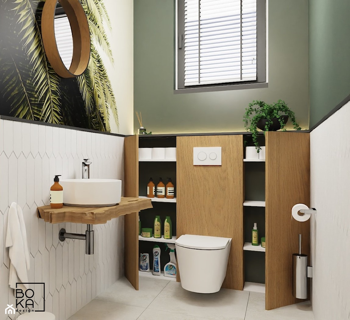 Małe WC ze schowkami - zdjęcie od Boka Design - Homebook