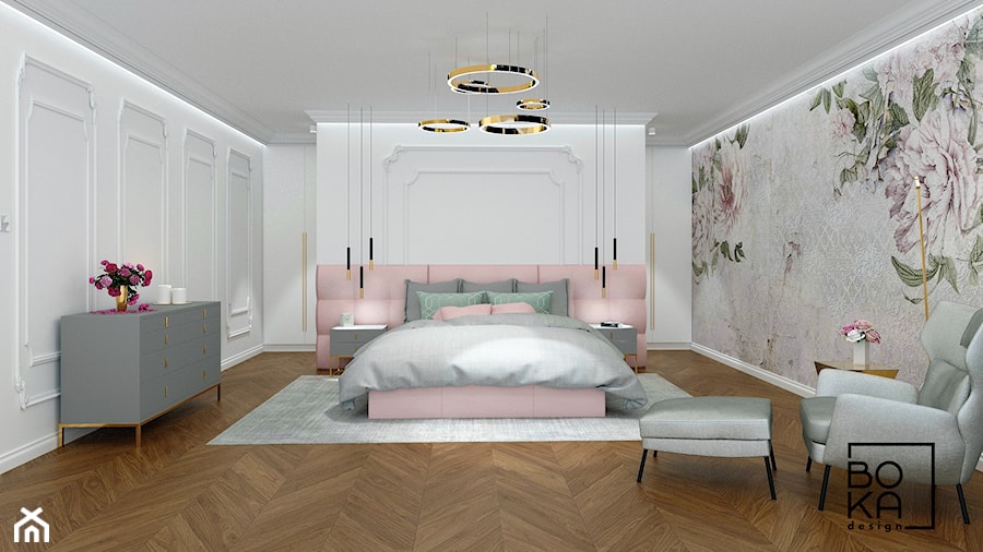 Kobieca sypialnia - zdjęcie od Boka Design