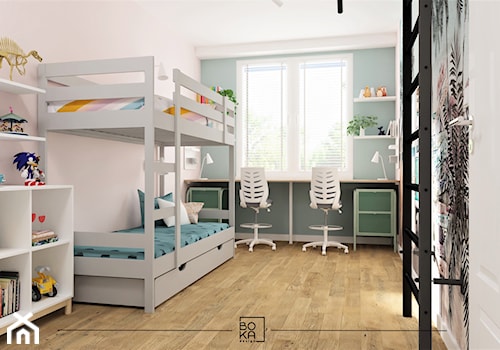 Pokój dla rodzeństwa. Łóżko piętrowe - zdjęcie od Boka Design