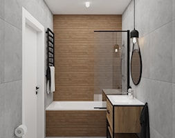 Mała łazienka w bloku z ukrytą pralką - zdjęcie od Boka Design - Homebook