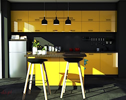 Żółto czarna kuchnia w nowoczesnej stylistyce - zdjęcie od meble-do.pl - Homebook
