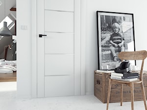 Skrzydła Drzwiowe Ramowe Bezprzylgowe - Średni biały hol / przedpokój, styl minimalistyczny - zdjęcie od VOSTER