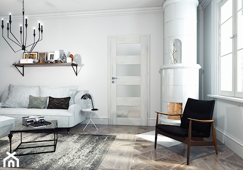 PLATINIUM - Średni biały salon, styl nowoczesny - zdjęcie od VOSTER