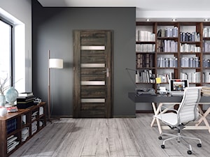 Skrzydła Drzwiowe Ramowe Przylgowe - Średnie białe czarne biuro - zdjęcie od VOSTER
