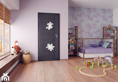 Skrzydła Drzwiowe Ramowe Przylgowe - Średni fioletowy pokój dziecka dla dziecka dla nastolatka dla c ... - zdjęcie od VOSTER