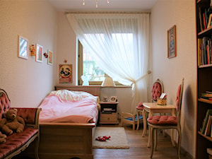 Firany, zasłony - Mały beżowy pokój dziecka dla dziecka dla nastolatka dla dziewczynki, styl prowansalski - zdjęcie od piekneokno