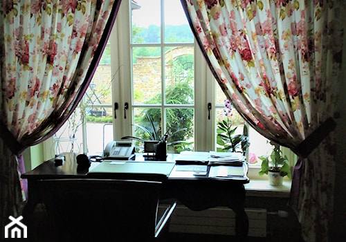 Firany, zasłony - Małe biuro, styl prowansalski - zdjęcie od piekneokno
