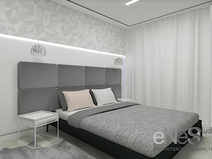 Projekt wnętrza domu w Bolesławcu - Mała szara sypialnia, styl nowoczesny - zdjęcie od Enes Studio Projektowanie wnętrz & meble