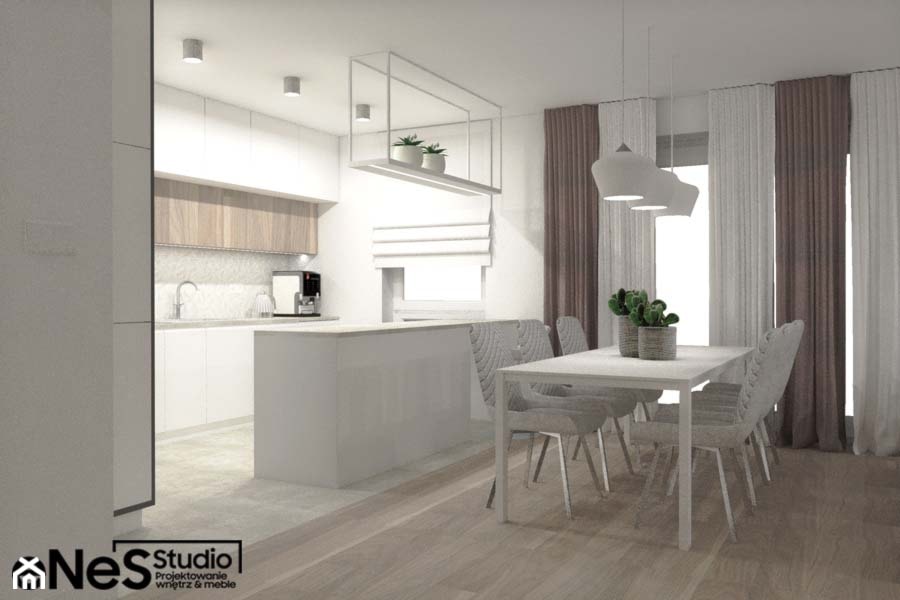 Projekt mieszkania na Wrocławskich Krzykach - Kuchnia, styl nowoczesny - zdjęcie od Enes Studio Projektowanie wnętrz & meble