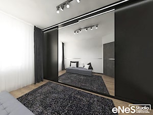 Projekt mieszkania we Wrocławiu - Średnia garderoba przy sypialni, styl nowoczesny - zdjęcie od Enes Studio Projektowanie wnętrz & meble