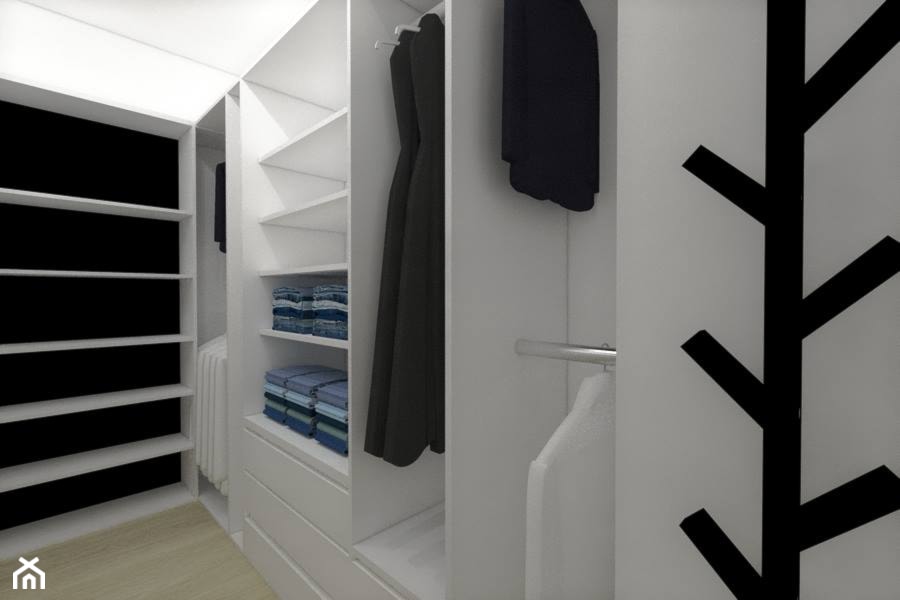 Mieszkanie w Jelczu-Laskowicach - Średnia garderoba, styl nowoczesny - zdjęcie od Enes Studio Projektowanie wnętrz & meble