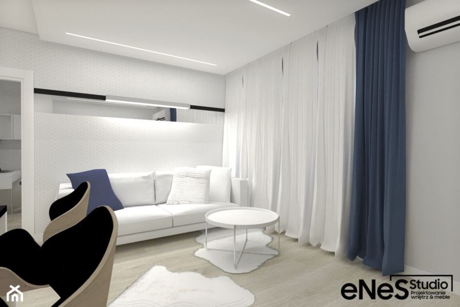 Mieszkanie w Jelczu-Laskowicach - Salon, styl nowoczesny - zdjęcie od Enes Studio Projektowanie wnętrz & meble