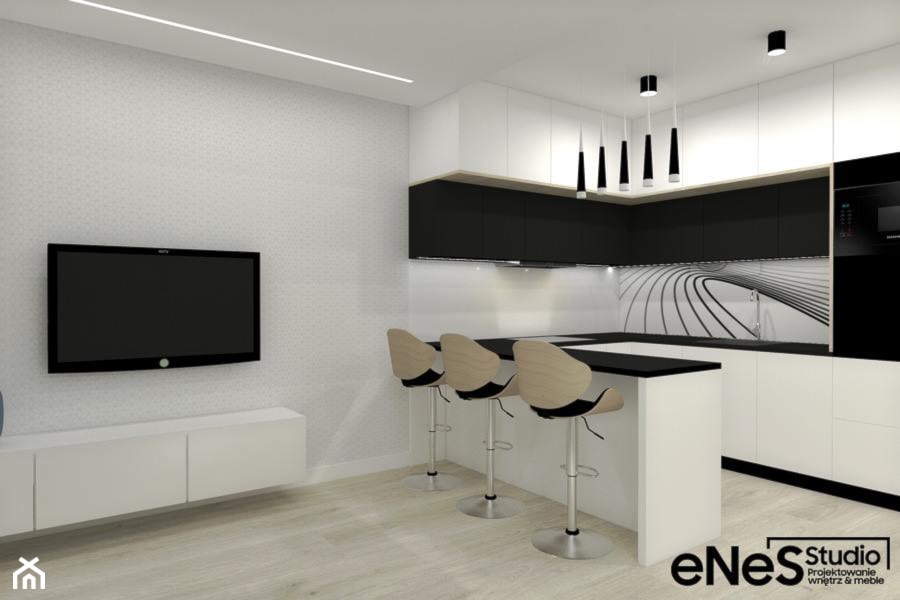Mieszkanie w Jelczu-Laskowicach - Kuchnia, styl nowoczesny - zdjęcie od Enes Studio Projektowanie wnętrz & meble