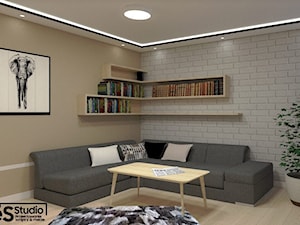 Projekt i realizacja pokoju dziennego - Salon, styl nowoczesny - zdjęcie od Enes Studio Projektowanie wnętrz & meble