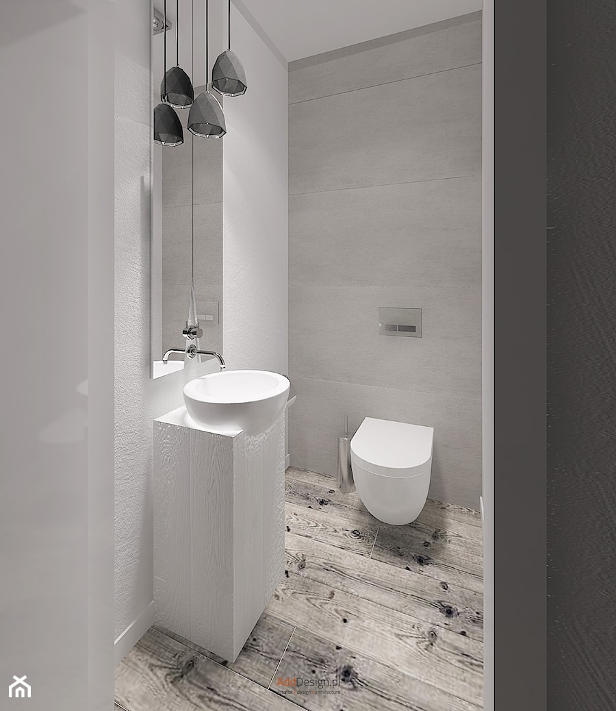 Dom 200 m2 - Mała łazienka, styl nowoczesny - zdjęcie od Add Design