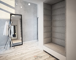 Dom 200 m2 - Średni z wieszakiem biały szary hol / przedpokój, styl nowoczesny - zdjęcie od Add Design - Homebook