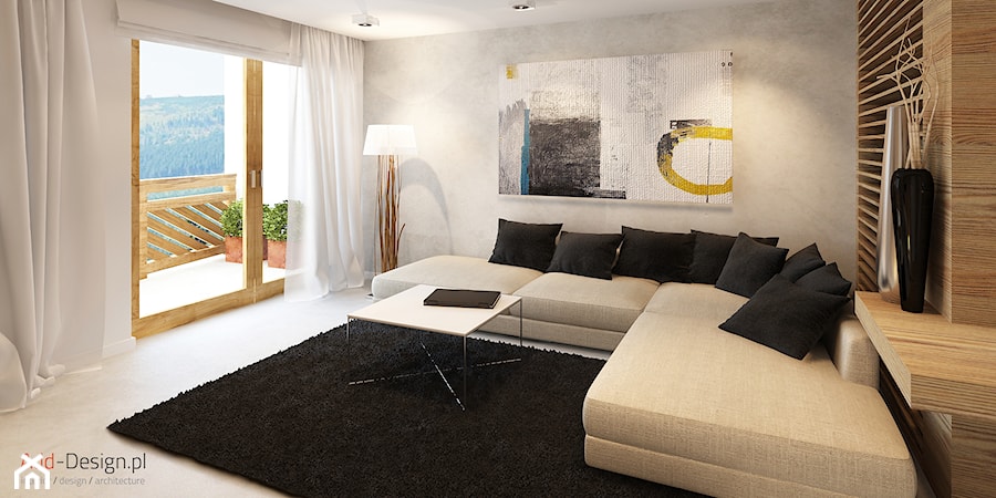 Apartamentowiec w górach, w Szklarskiej Porębie - Salon, styl nowoczesny - zdjęcie od Add Design