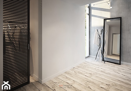 Dom 200 m2 - Średni z wieszakiem biały szary hol / przedpokój, styl nowoczesny - zdjęcie od Add Design