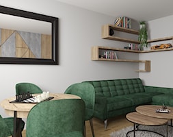 Salon z zieloną kanapą - zdjęcie od Aleksandra Regiec - projektowanie wnętrz - Homebook