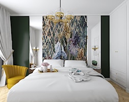 Sypialnia z tapetą - zdjęcie od Aleksandra Regiec - projektowanie wnętrz - Homebook