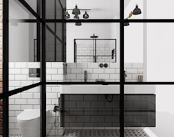 Łazienka z cegłą - zdjęcie od Aleksandra Regiec - projektowanie wnętrz - Homebook
