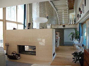 Salon z kominkiem - zdjęcie od Marek Niemczuk Architekci