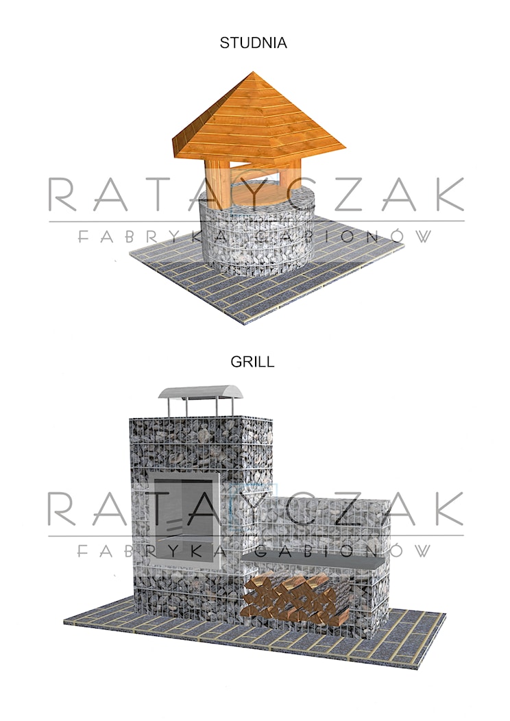 Studnia gabionowa, grill z gabionu - zdjęcie od Gabiony Ratayczak - Homebook
