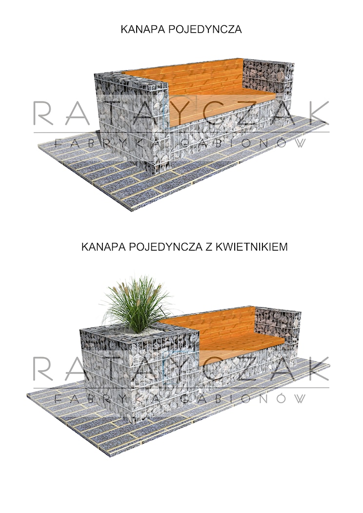 Kanapa ogrodowa - zdjęcie od Gabiony Ratayczak - Homebook