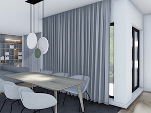 DOM POD GDAŃSKIEM - Średnia biała jadalnia jako osobne pomieszczenie - zdjęcie od _space architects