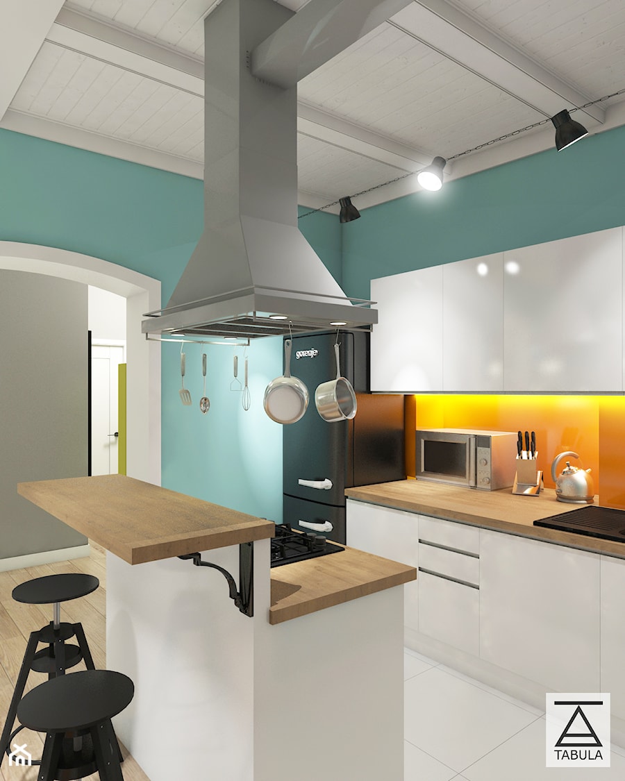 Przestronne 40m2 - Kuchnia - zdjęcie od TABULA Studio | Architektura | Wnętrza | Rewitalizacja | Design