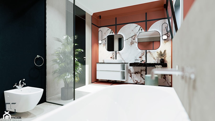 Łazienka dla odważnych - Łazienka, styl nowoczesny - zdjęcie od Biuro projektowe "Patio" Ewa Szymczak