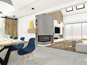 Duży salon z jadalnią - Salon, styl nowoczesny - zdjęcie od Biuro projektowe "Patio" Ewa Szymczak