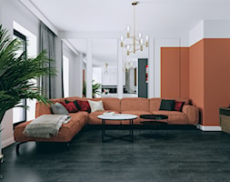 Terakota na pierwszym planie - Salon, styl nowoczesny - zdjęcie od Biuro projektowe "Patio" Ewa Szymczak - Homebook