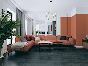 Terakota na pierwszym planie - Salon, styl nowoczesny - zdjęcie od Biuro projektowe "Patio" Ewa Szymczak