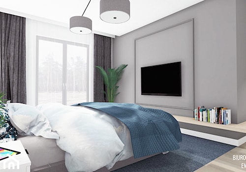 Sypialnia - Średnia szara sypialnia, styl nowoczesny - zdjęcie od Biuro projektowe "Patio" Ewa Szymczak