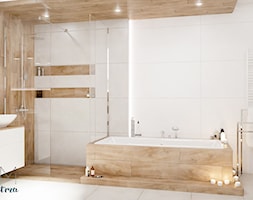 łazienka #3 // Pietrzykowice - Duża bez okna łazienka, styl skandynawski - zdjęcie od KMwnętrza - Homebook