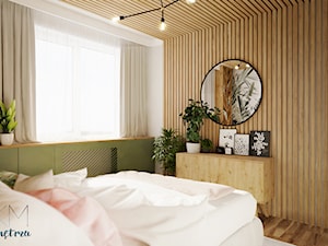 mieszkanie #4 // Wrocław - Mała zielona sypialnia, styl industrialny - zdjęcie od KMwnętrza