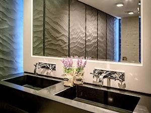 kamienne umywalki i fronty szafek łazienkowych - zdjęcie od Silk&Stone