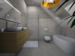 Zamknięta kuchnia, salon, łazienka - Łazienka, styl nowoczesny - zdjęcie od NN Design