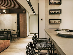 Troomono - Średnia beżowa jadalnia w salonie, styl nowoczesny - zdjęcie od ARCYDOM